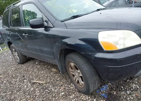 2004 Honda Pilot Ex-L из США, поврежденный, VIN 2HKYF18534H583017
